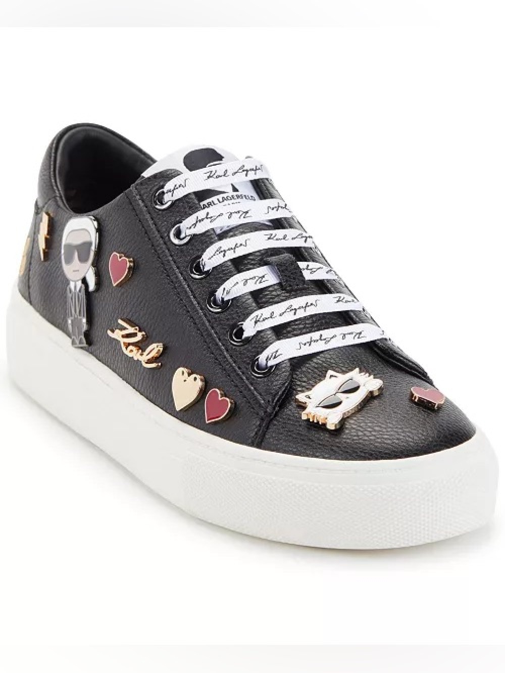 🖤🖤 Karl Lagerfeld Paris Women's Cate Pins Lace-Up Sneakers